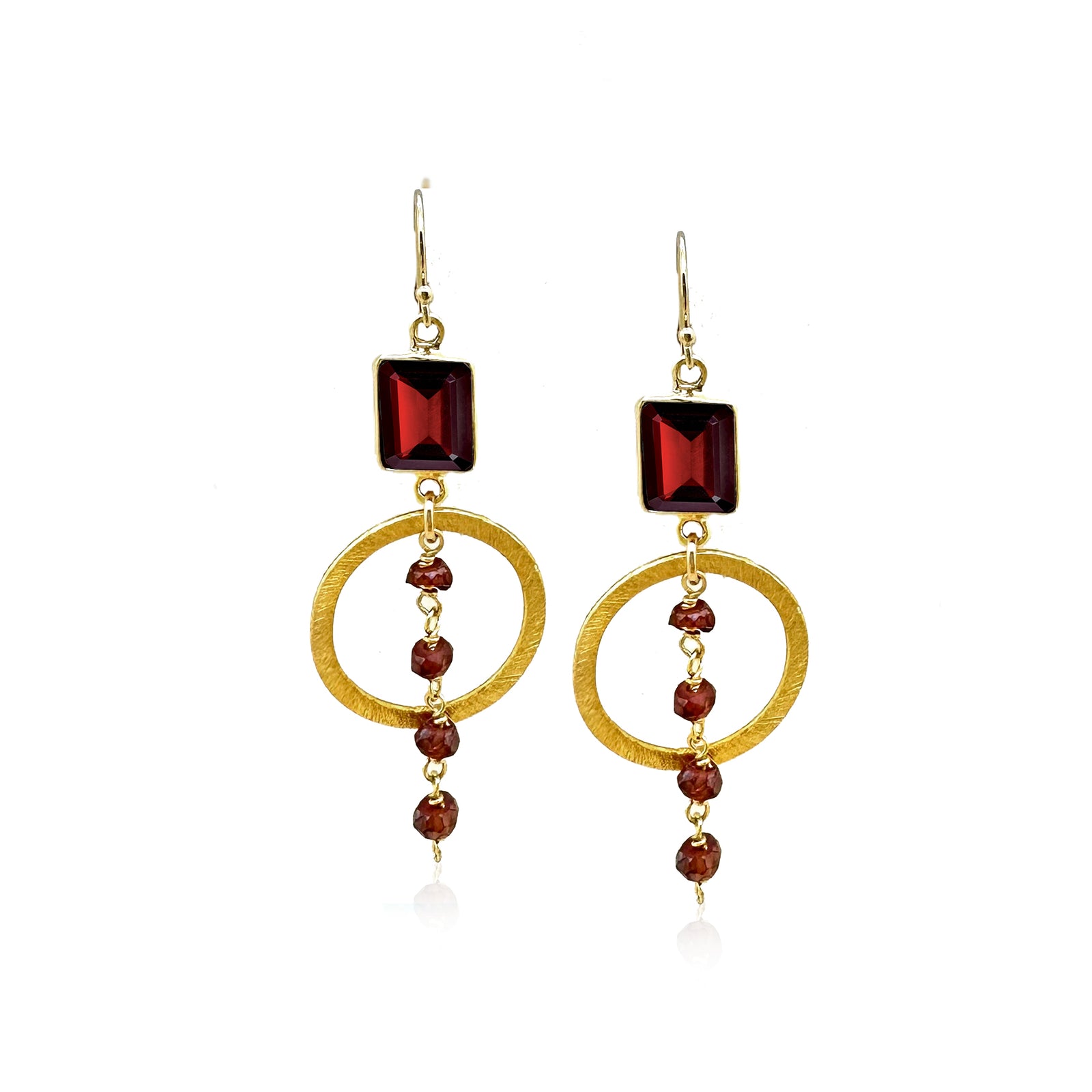 Garnet Orbit Earring