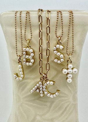 Pearl Initials Necklace