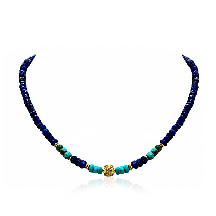 On The Path To Seeing With Heart- Lapis Charm Pendant