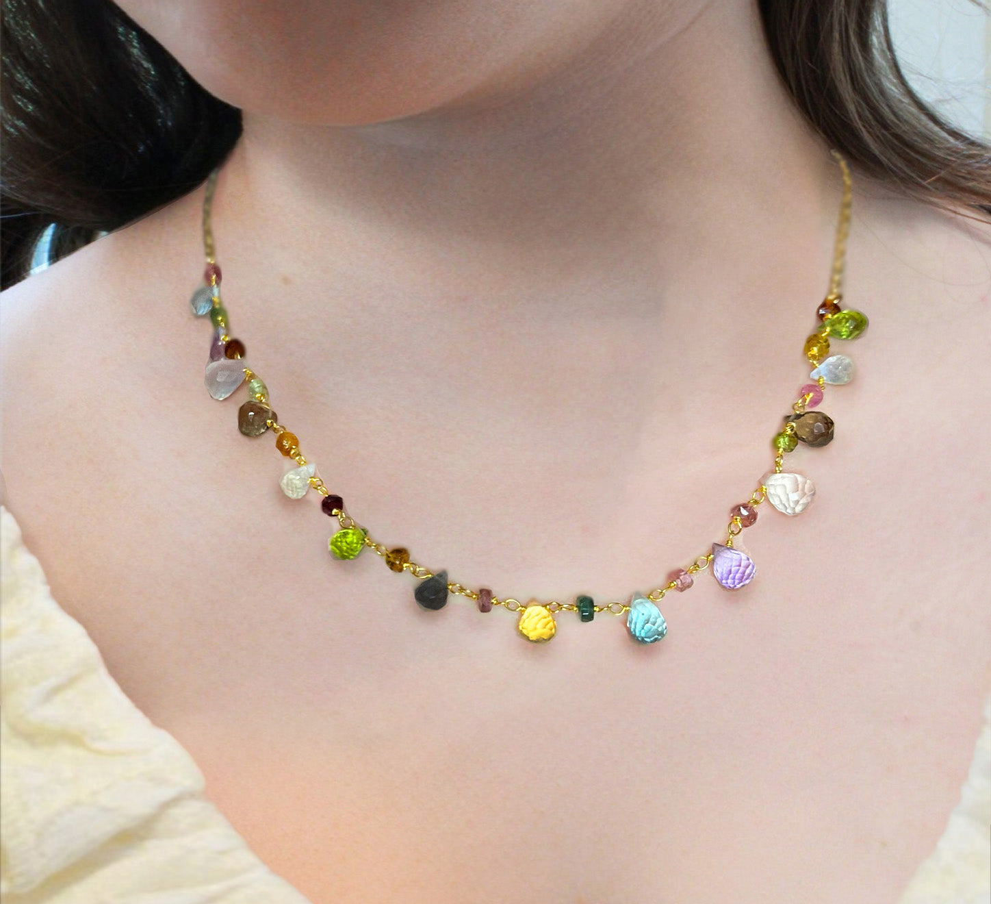 Wildflowers Multi Semi- Precious Gemstone Necklace