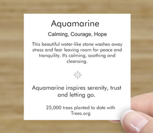 Aquamarine Tile Necklace