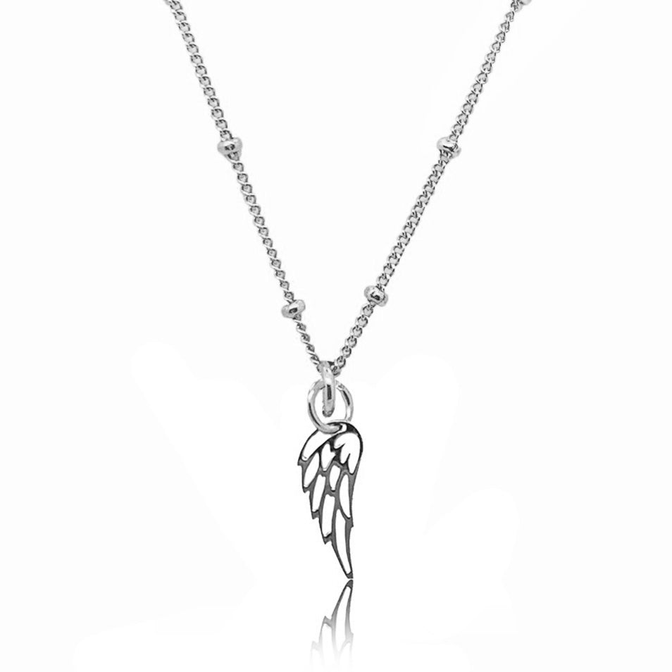 Angel Wing Charm- Silver
