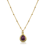 Amethyst Teardrop Necklace- February Birthstone