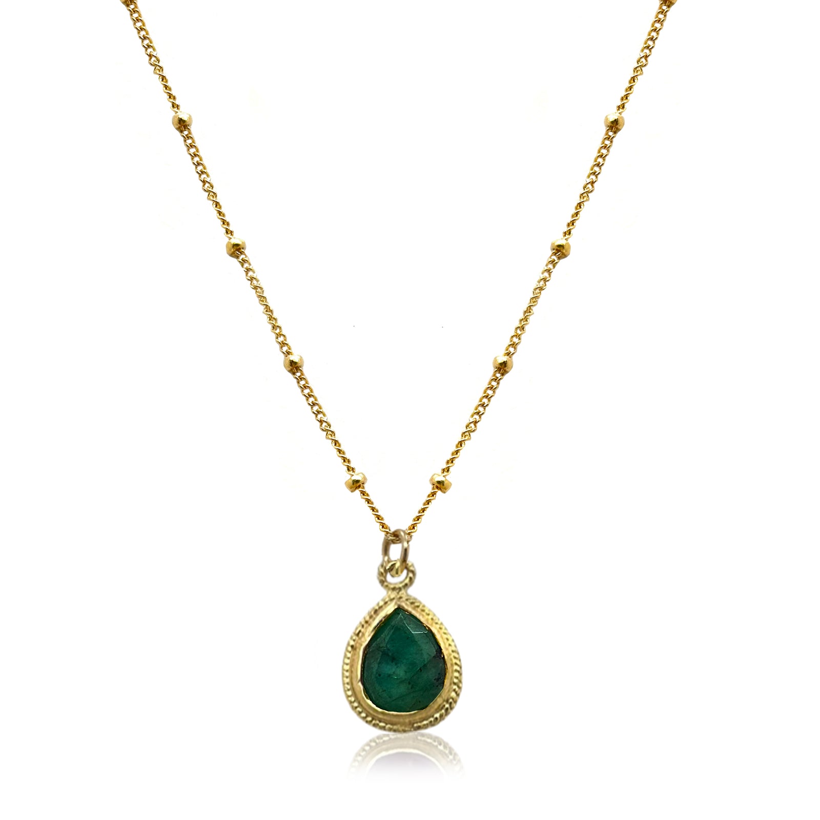 Emerald Teardrop Necklace
