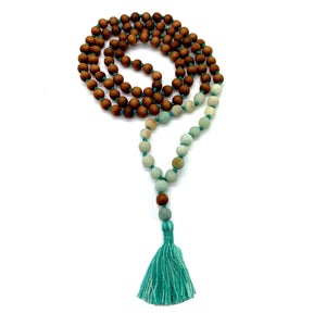 I Am Calm and I Am Strong Mala With Sandalwood