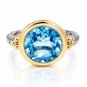 Swiss Blue Topaz Statement Ring