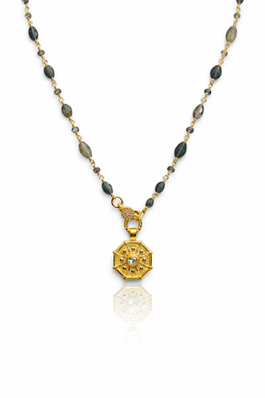 Moissanite Octagon Sun Pendant