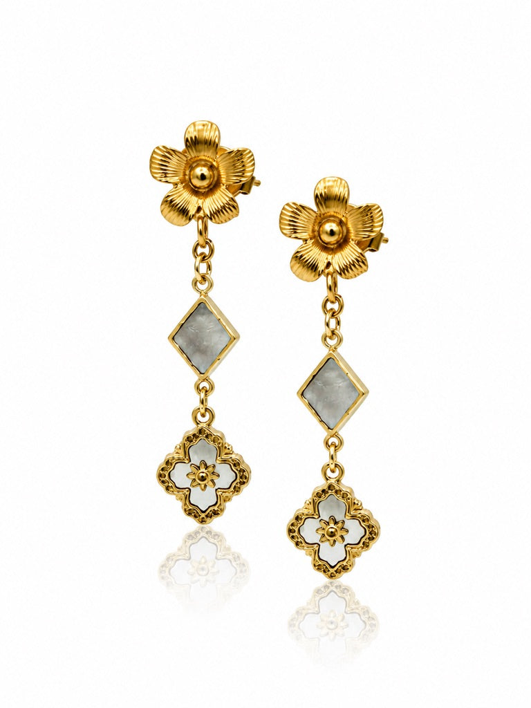 Floral Clover Earring