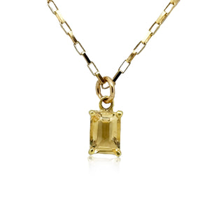 Baguette Gemstone Pendents