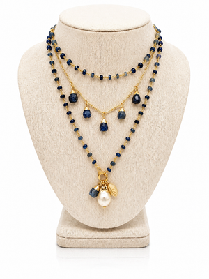 Dancing Raw Sapphire Necklace
