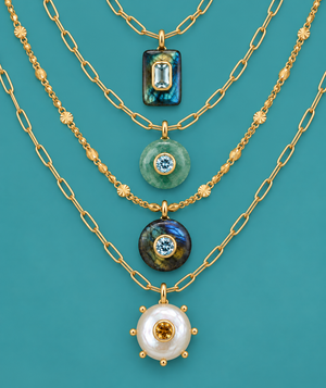 Pearl and Citrine Sun- Artisan Stone Collection