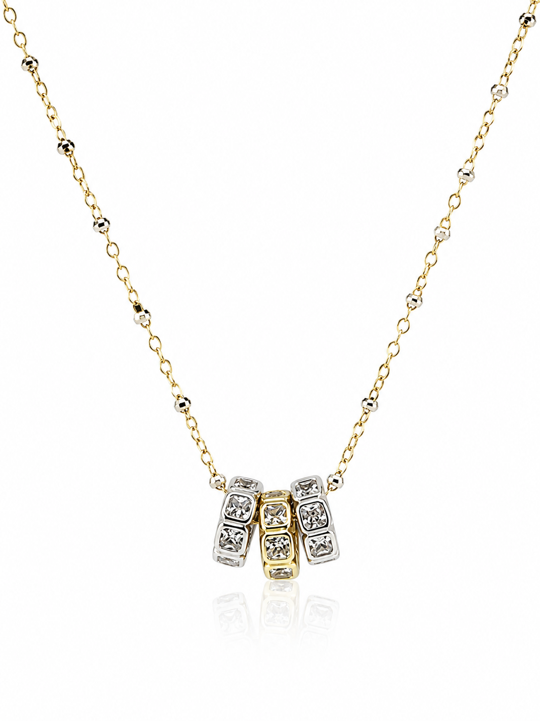 The Baguette Wheel Pendant - Birthstone Collection