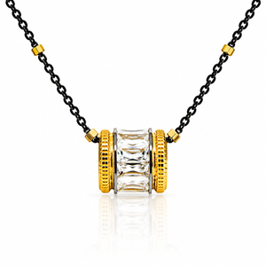 Lab Grown Baguette Diamond Wheel Necklace