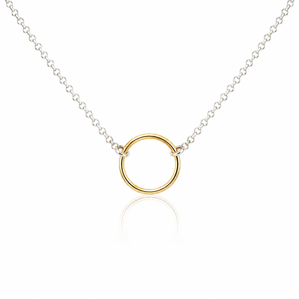 Mixed Metal Orbit Necklace
