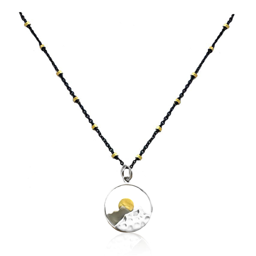 Sunrise, Sunset Mountain Range Necklace