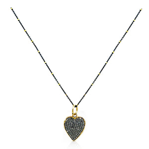 Pave Diamond Heart