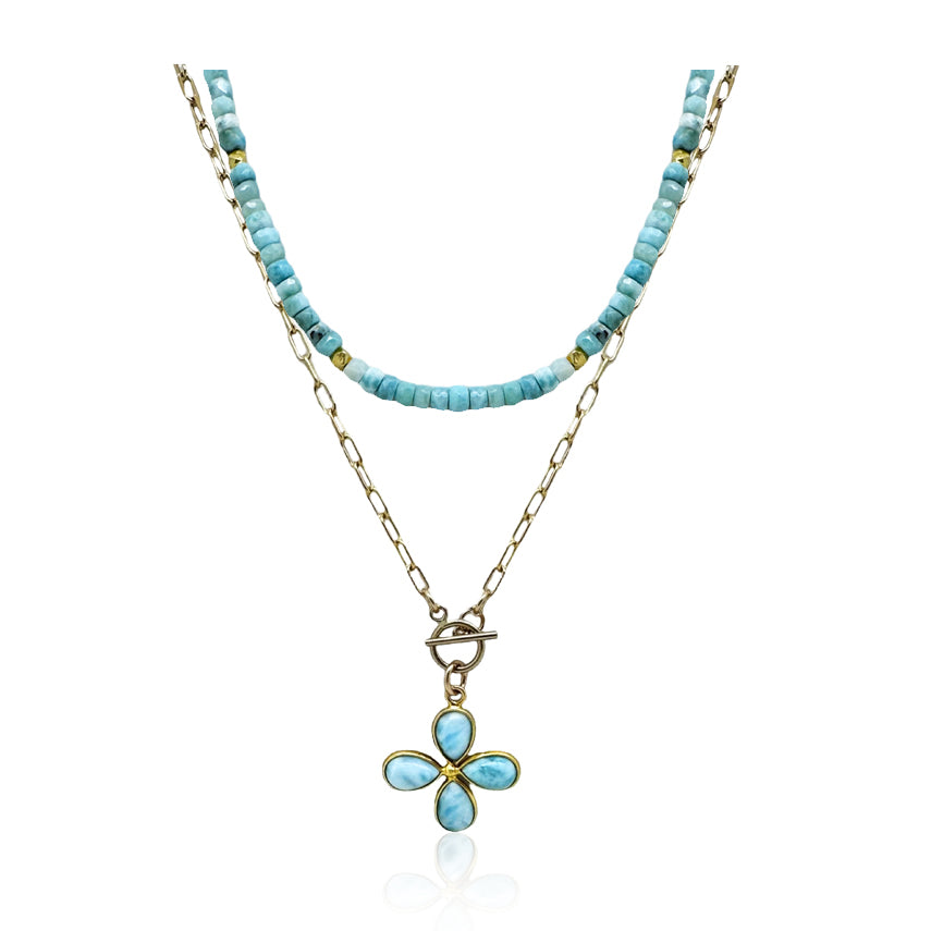 Natural Larimar Layers