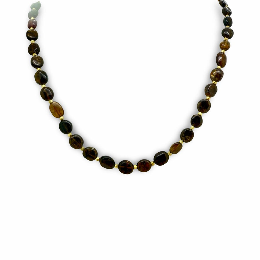 Petroleum Tourmaline Beaded Necklace