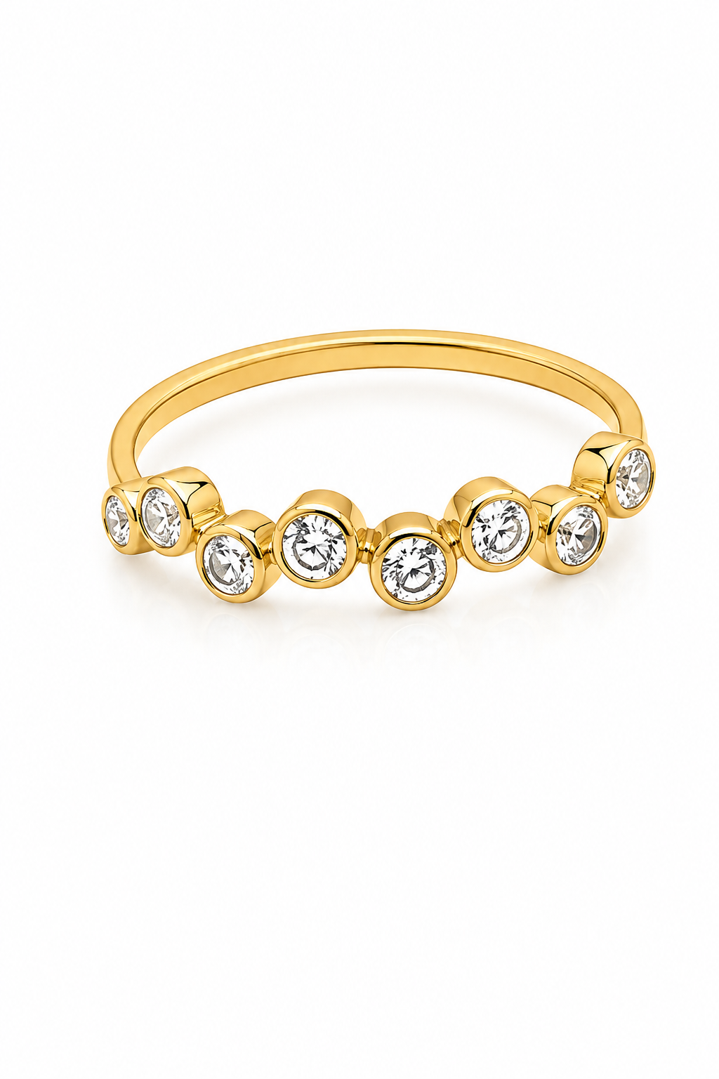 Zig Zag Bubble Ring – White Topaz