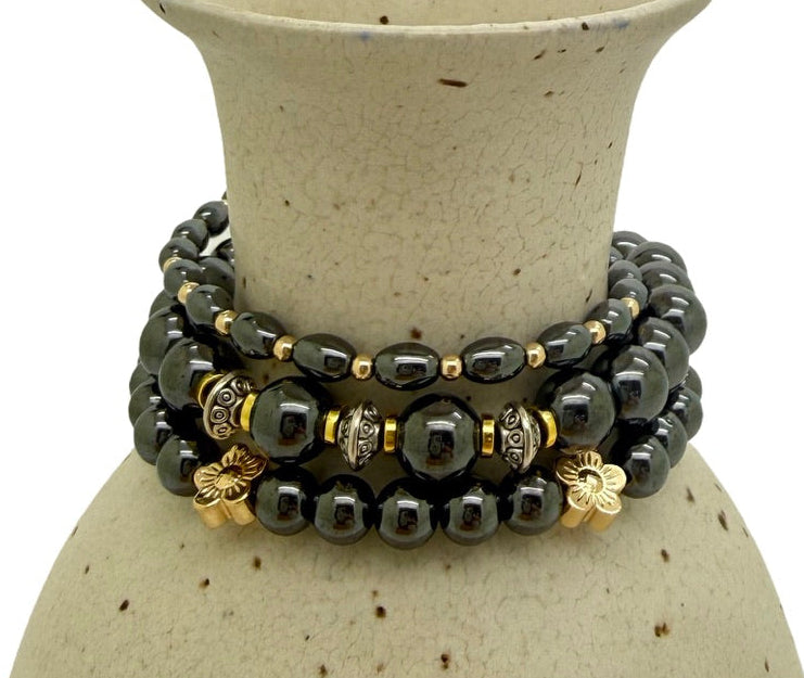 Hematite Bracelet Stack