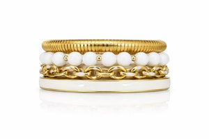 White Lotus Bracelet Stack
