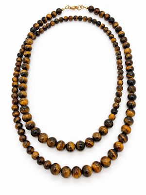 Tigers Eye Double Wrap Necklace