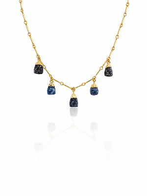 Dancing Raw Sapphire Necklace