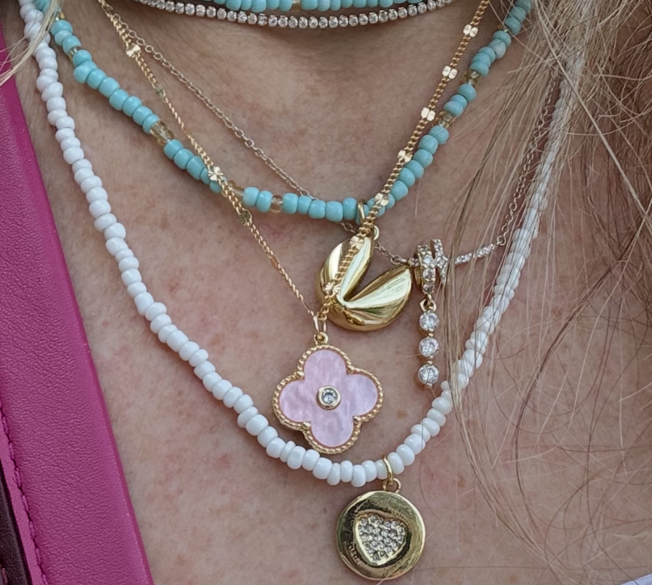 Pretty Pink Clover - Enamel