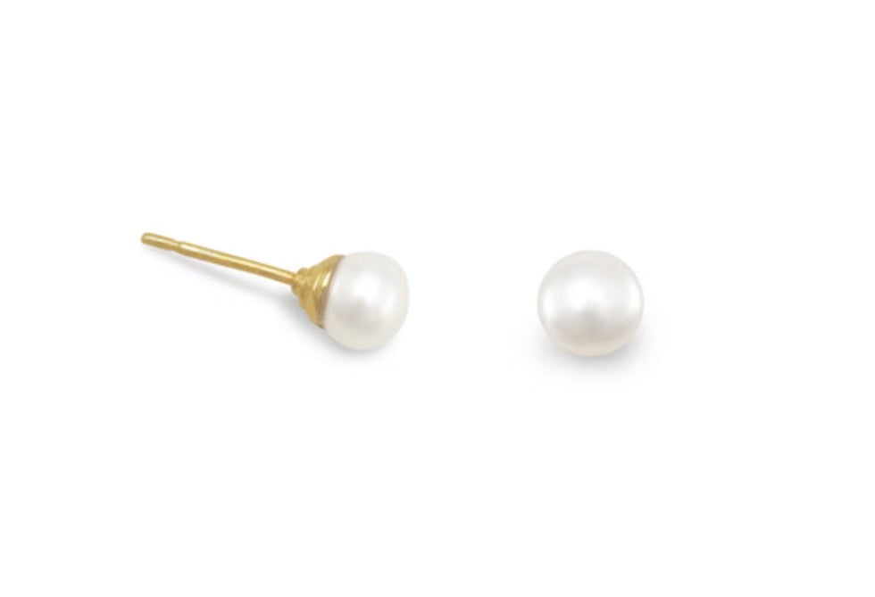 Cultured Pearl Stud Earrings