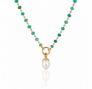 Turquoise and Pearl Necklace