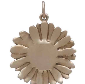 Mixed Metal Daisy Sunflower Necklace