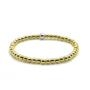 Pearl and Gold Fill Beaded Stretch Bracelets