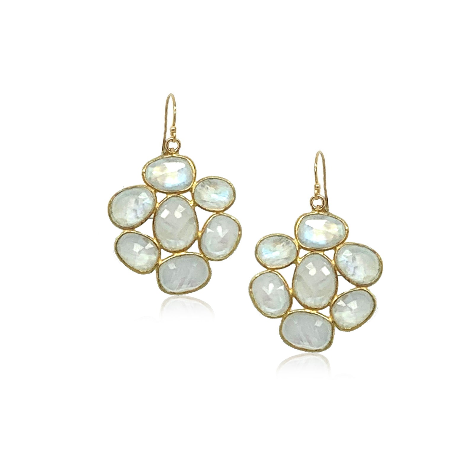 Moonstone Flower Earrings