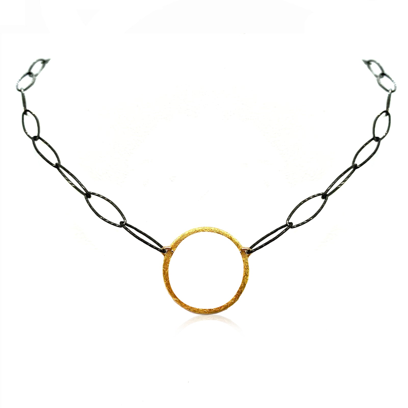 Mixed Metal Orbit Necklace