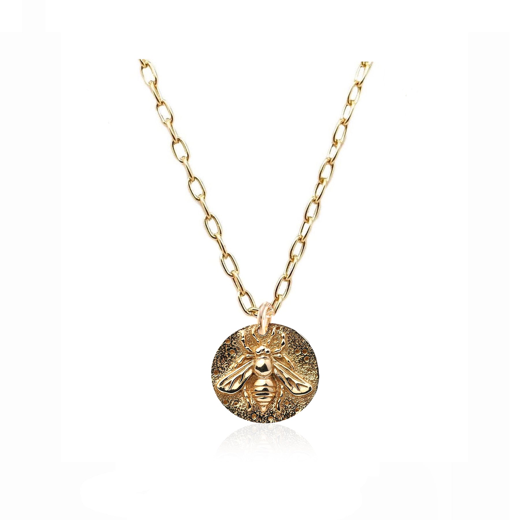 Ancient Bee Coin Necklace