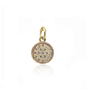 Mini Diamond Pave Disc Necklace