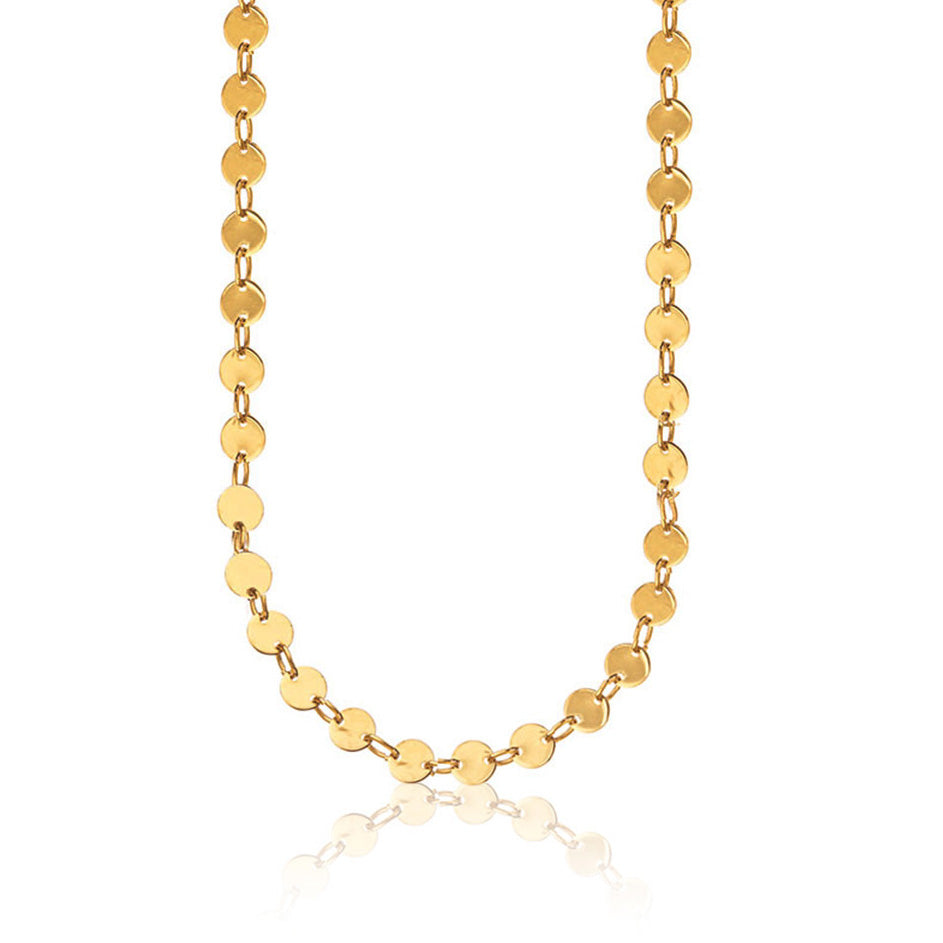 Disc Chain- Gold fill