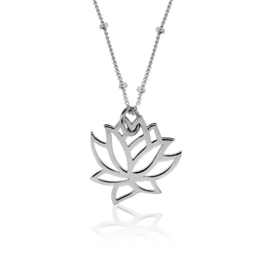 Charms -Silver Lotus Necklace