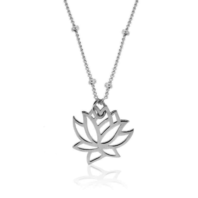 Amazon.com: Sterling Silver Lotus Flower Necklace for Women, Lotus Charm  Necklace, Inspirational Necklace, Yoga Jewelry, 18 inches : Handmade  Products
