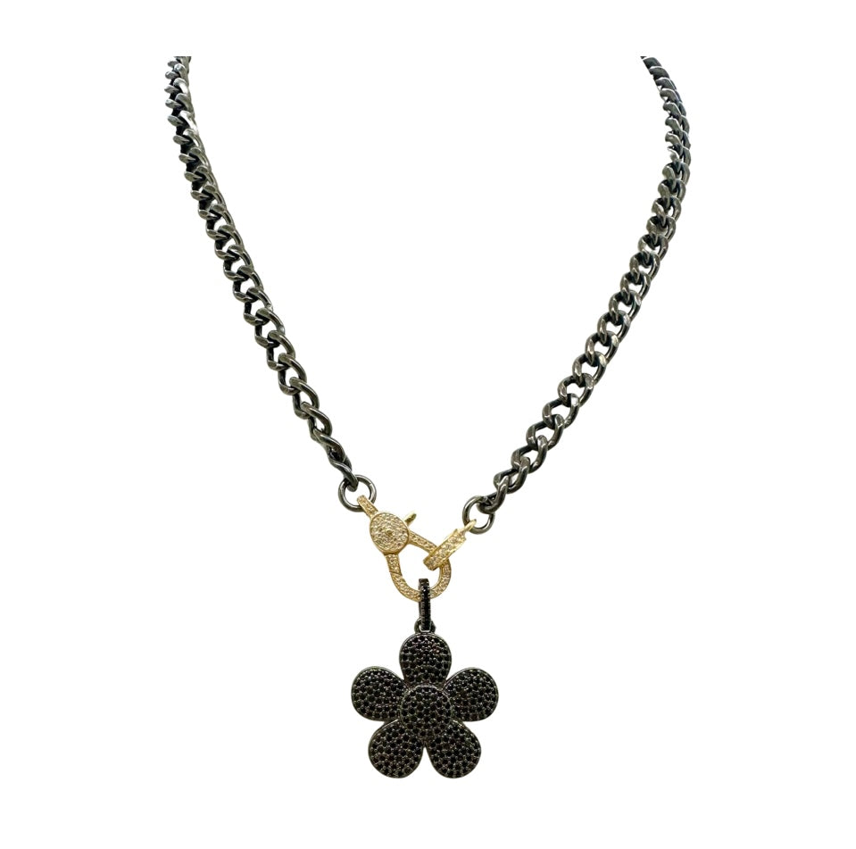 Midnight Flower Necklace
