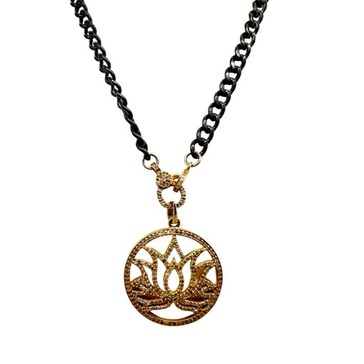 Diamond Lotus Pendent