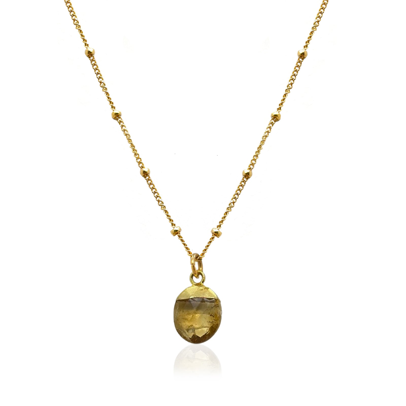Citrine Oval  Necklace