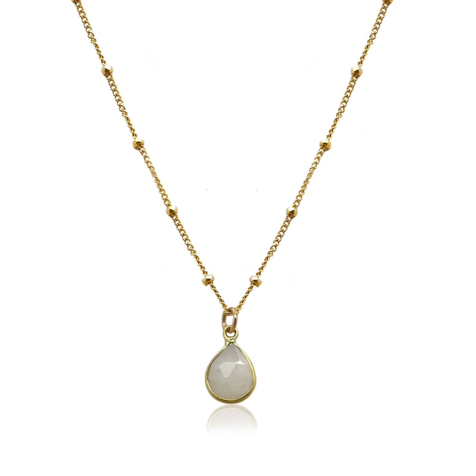 Moonstone Teardrop Necklace