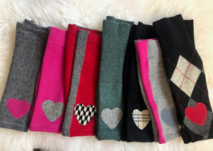 Wear Your Heart on Your Sleeve -Cashmere Fingerless Mittens