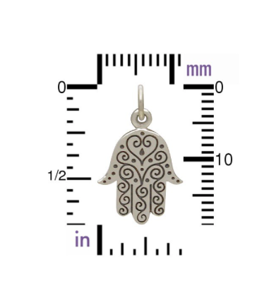 Tuscany Silver Ciondolo Hamsa In Argento Sterling: Portafortuna E Stile Per Lei (Catena 45 Cm)